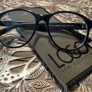 Lori Goldstein Black Eyeglasses with case